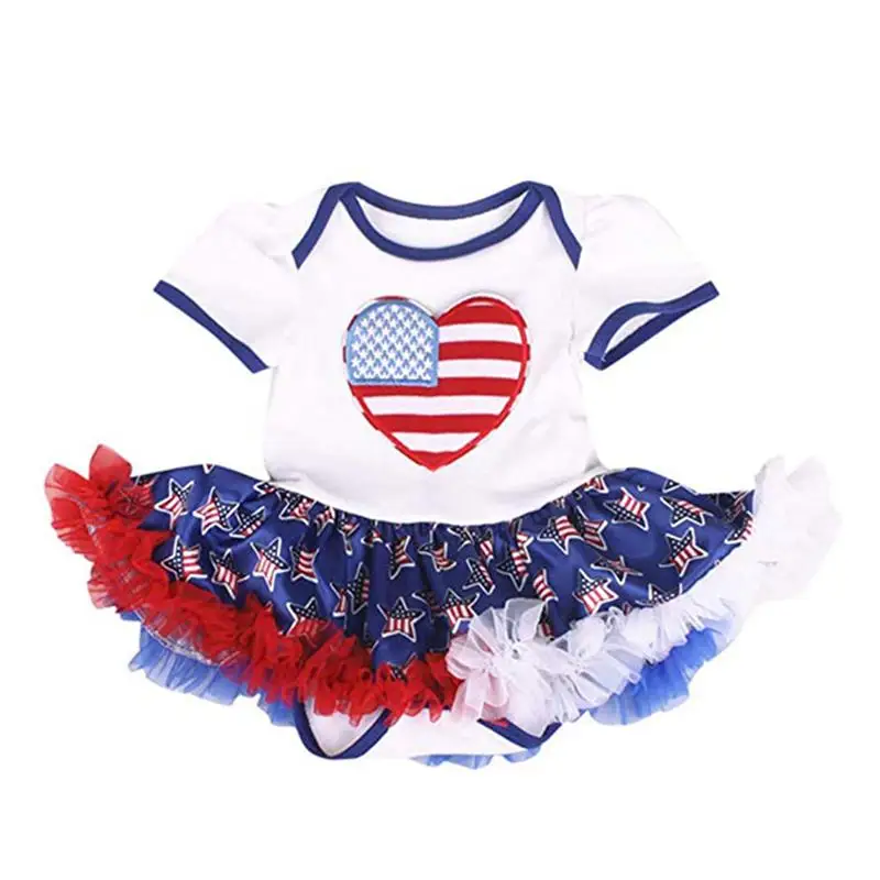 Детская одежда Fouth Of July костюм для малышей праздничное платье платье-пачка