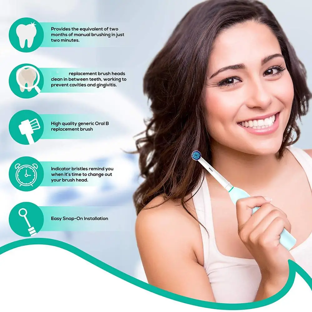 Сменные головки 8X EB17 для электрической зубной щетки Braun Oral B P2000 P4000 P4500 DB4510|Насадки