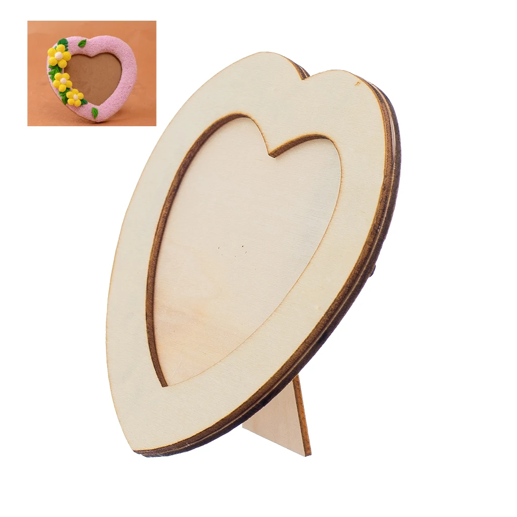 Lovely LOVE HEART Wooden Photo/Picture Frame Rahmen Holder DIY Home Decor