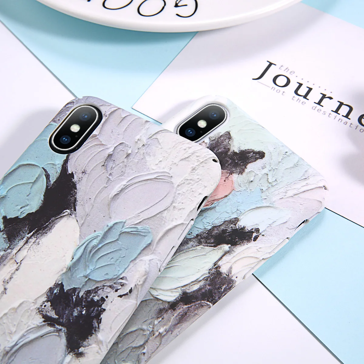 KJOEW Coque для iPhone XS Max чехол на XR X 5s 6 6S 7 8 Plus Чехлы граффити картина маслом Жесткий