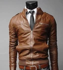 Брендовые мужские кожаные куртки на молнии, Классическая мужская куртка из искусственной кожи, зимняя куртка, Мужская черная мотоциклетная кожаная куртка