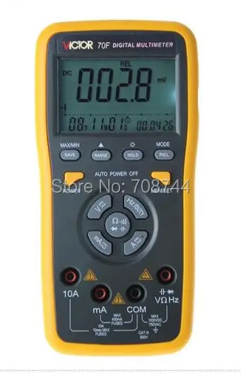 VICTOR VC70F Цифровой мультиметр Coninuity Buzzer подсветка 61 секция аналоговый бар граф дисплей клавиша-пресс операция