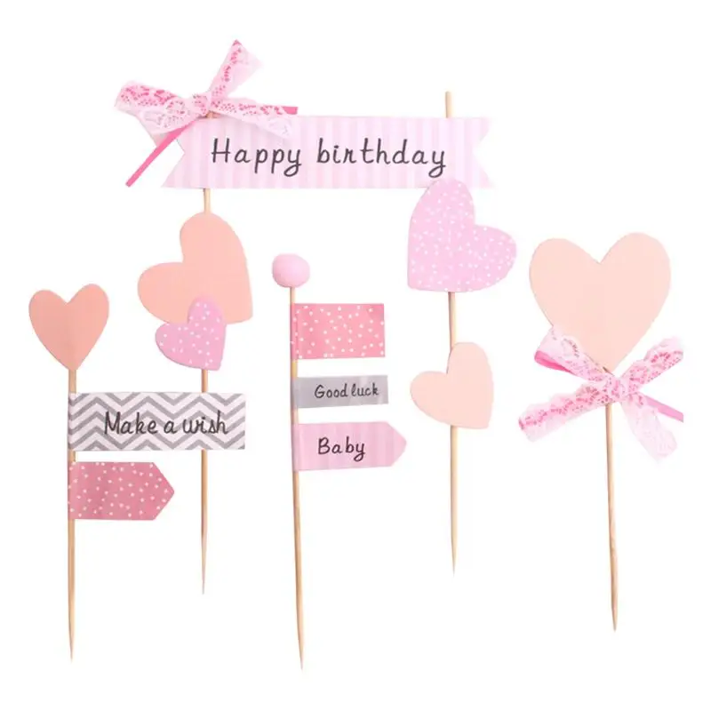 4 шт. бумага для кексов милый кружевной бант в форме сердца декор торта выбор дня