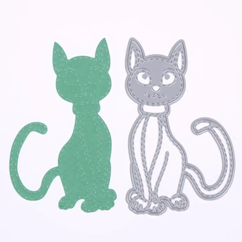 Cat DIY металлические режущие штампы для скрапбукинга карточная рамка картин | Дом и