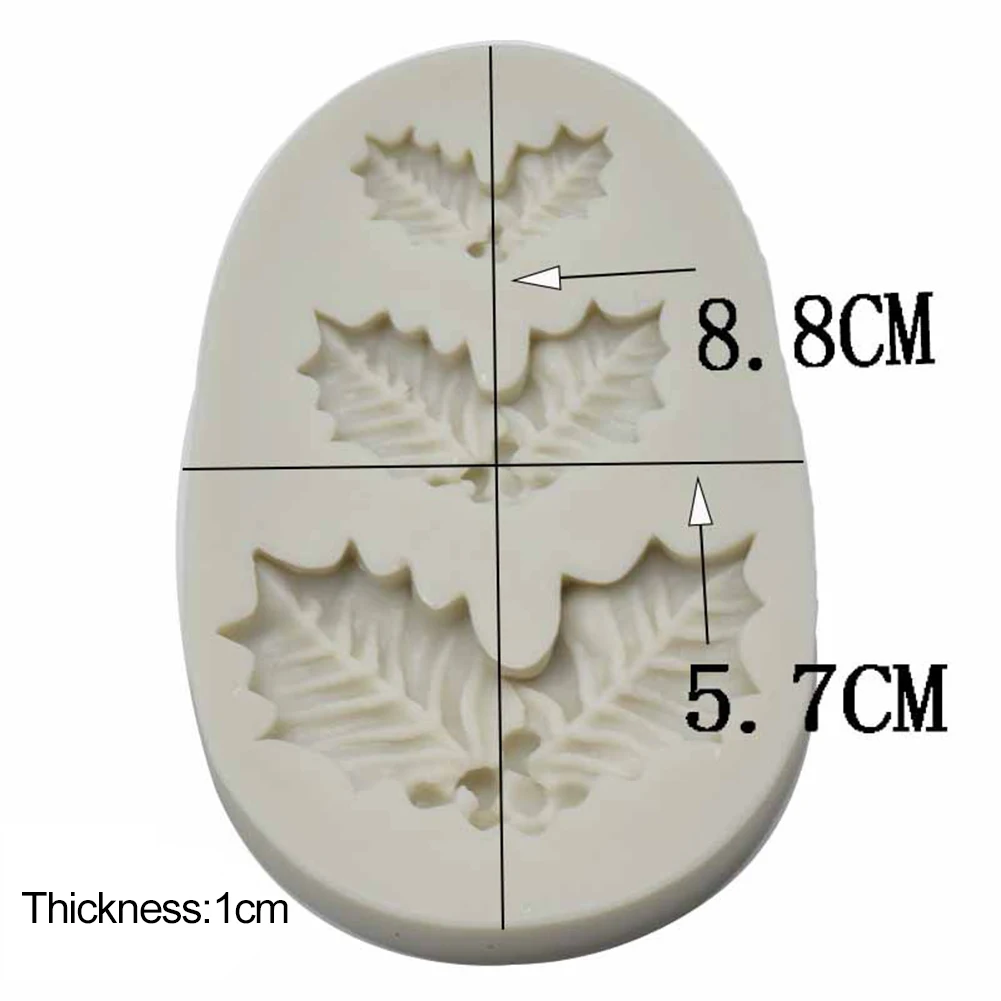 Christmas Style Leaf Fondant Mould Cake Decor Chocolate Paste Mold DIY Sugarcraft Bake Tool |