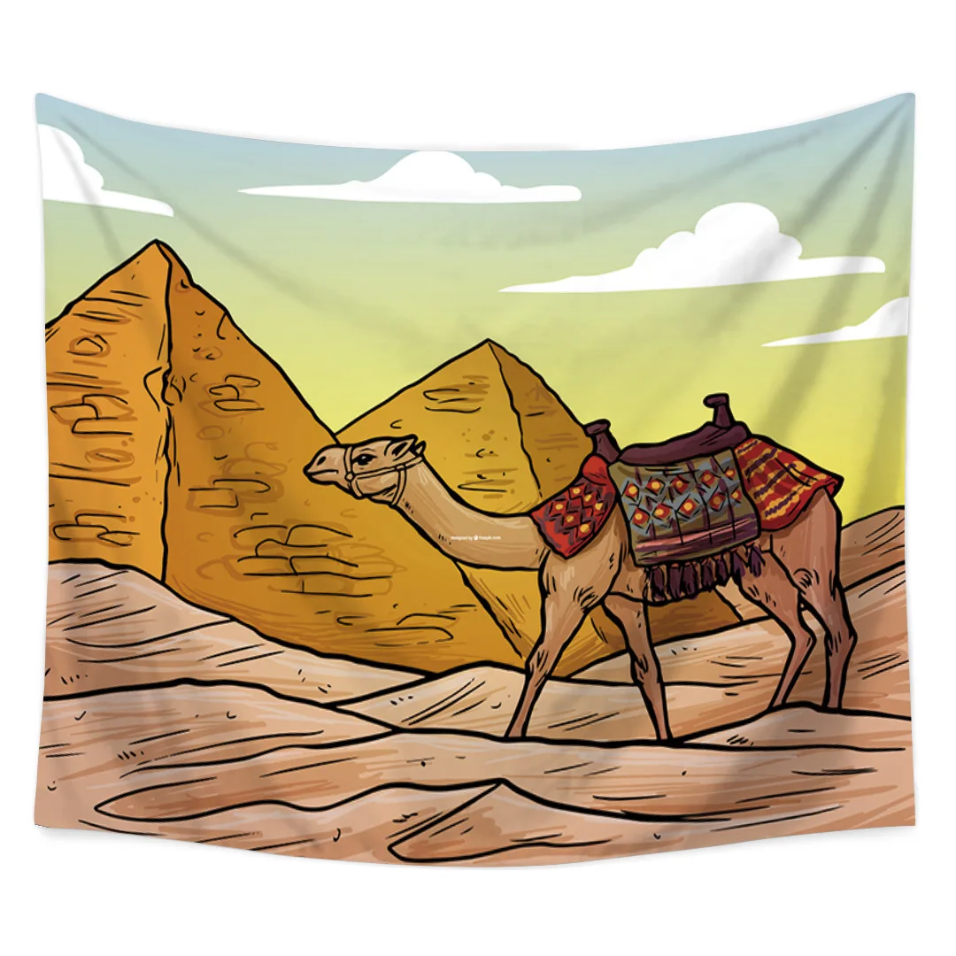 Пустынный верблюд Inbetweening гобелен висячая ткань полиэфирное одеяло настенный