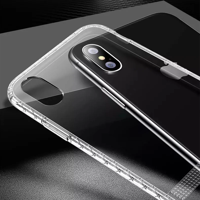 TOTU Airbag Прозрачный чехол для iPhone X XR Xs Max задняя крышка полная защита Coque мягкий