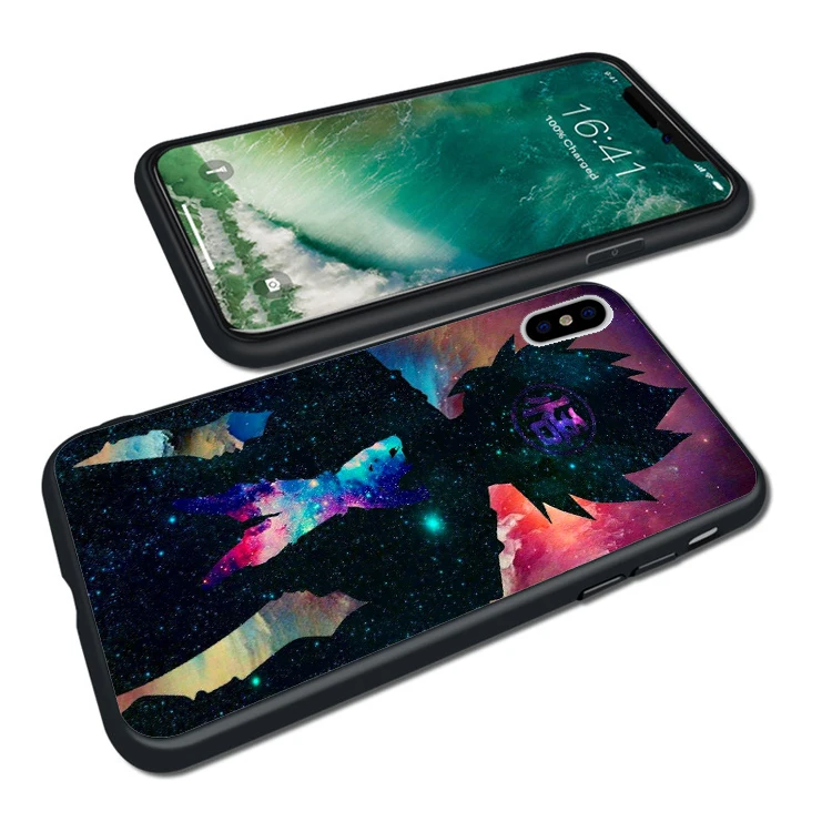 Coque космический Гоку драгонболл зет черный мягкий силиконовый чехол для телефона
