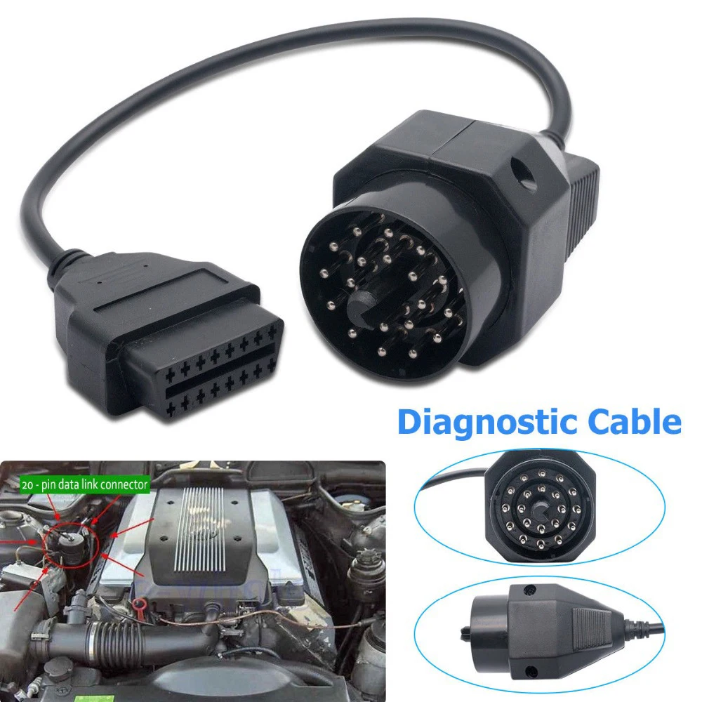 20 Pin To OBD2 Female 16Pin Auto Diagnostic Connector Tool Adapter Cable FOR E30 E36 E34 E39 Z3 X5 | Автомобили и мотоциклы