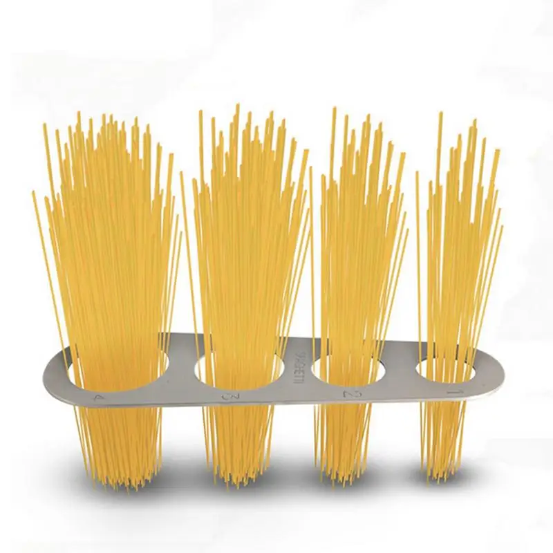 Easy Clearing Pasta Ruler Measuring Tool 4 Serving Portion Stainless Steel Spaghetti Measurer Cooking Supplies Control Tools | Дом и сад