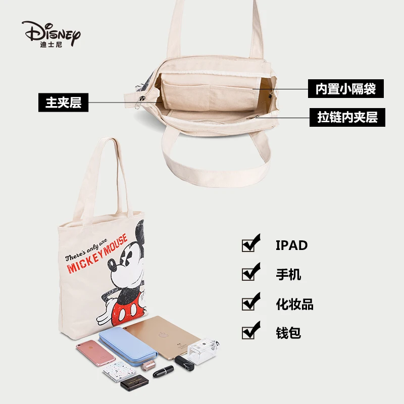 Disney женская сумка с мультяшным принтом Повседневная модные женские