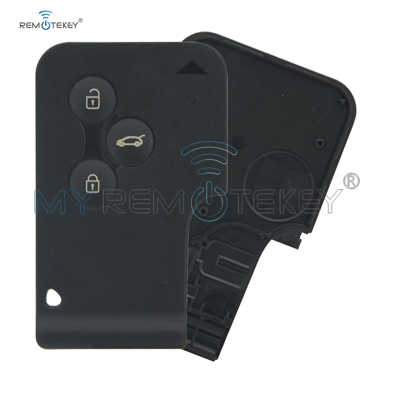 Смарт карта Remtekey с 3 кнопками для Renault Clio Logan Megane 2 Koleos Scenic Чехол карт Черный