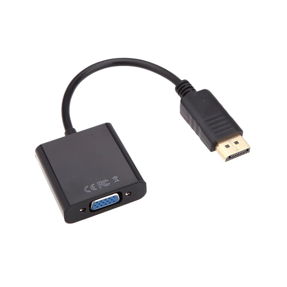 Портативный кабель конвертер 1080p DP DisplayPort Male VGA Female адаптер для аудио и