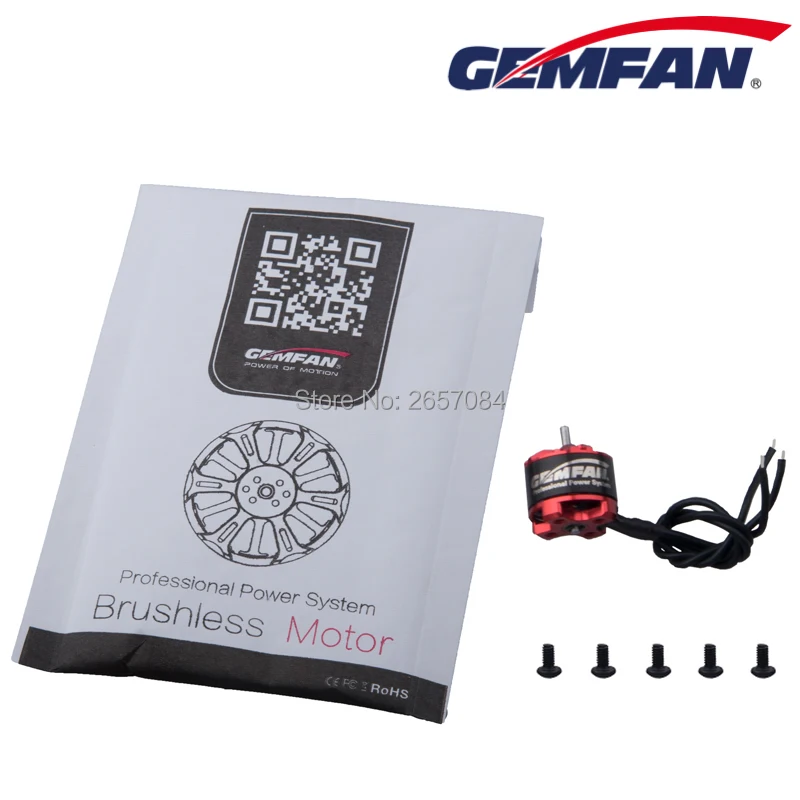 Электродвигатель Gemfan 1105 7500KV бесщеточный CW CCW для Mini Квадрокоптер Мультикоптер FPV