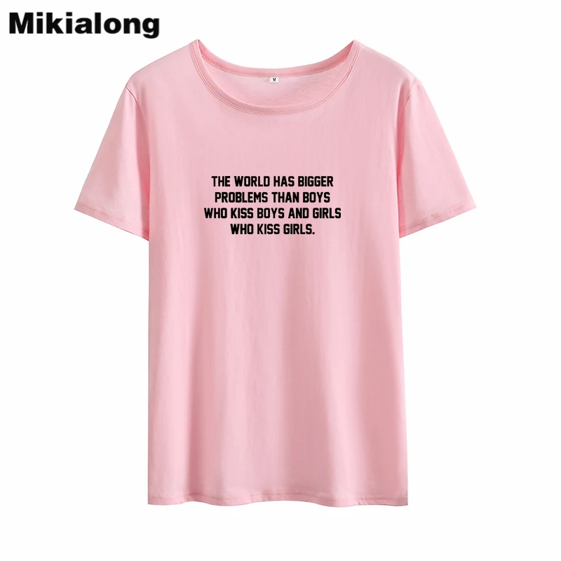 Mikialong The World Has Problem Женская Футболка Harajuku Tumblr женская черная хлопковая Femme с