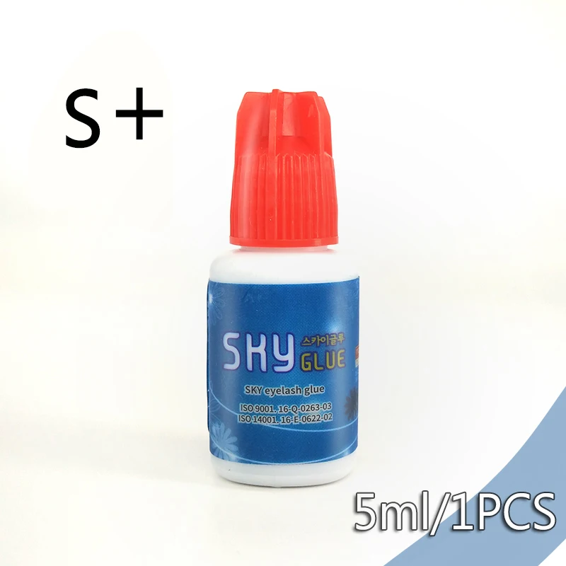 

1 bottle 1-2s dry time Most Powerful Fastest Korea Sky Glue S+ for Eyelash Extensions MSDS Adhesive,5ml Red Cap Free Shipping