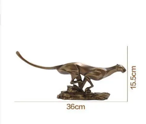 Modern Abstract Cheetah Sculpture Leopard Statue Ornament Handicraft Accessories For Business Gift And Room Decoration | Дом и сад