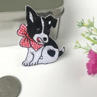 pgy cartoon lovely pets dogs patches iron on sticker for clothing back rubber embroidery diy clothes decoration badges accessory