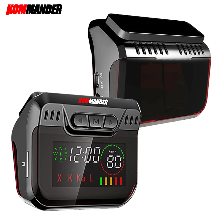 

Радар-детектор Kommander R600, 2 в 1, с GPS, светодиодный дисплей