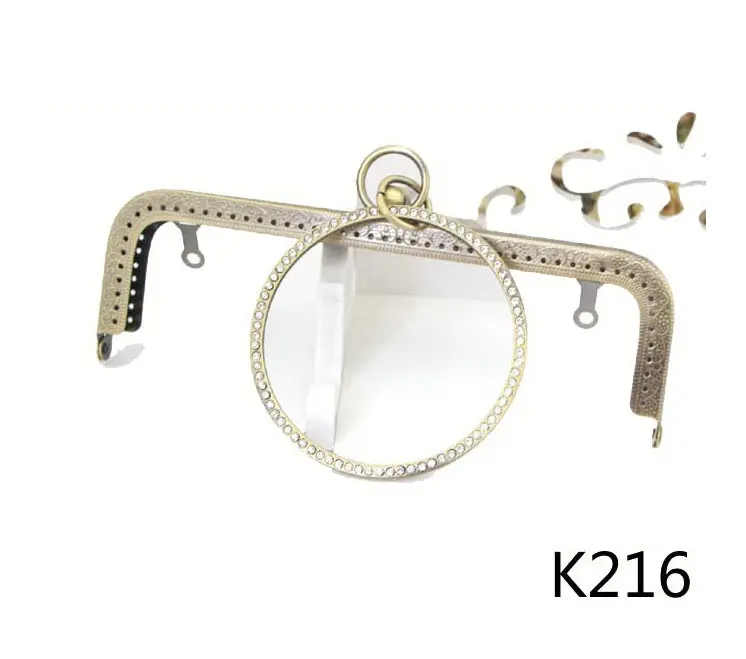20cm Square Bracelet Handle Imitation Diamond -Studded Metal Purse Frame DIY Handbag Accessories 2pcs/lot Obag | Багаж и сумки