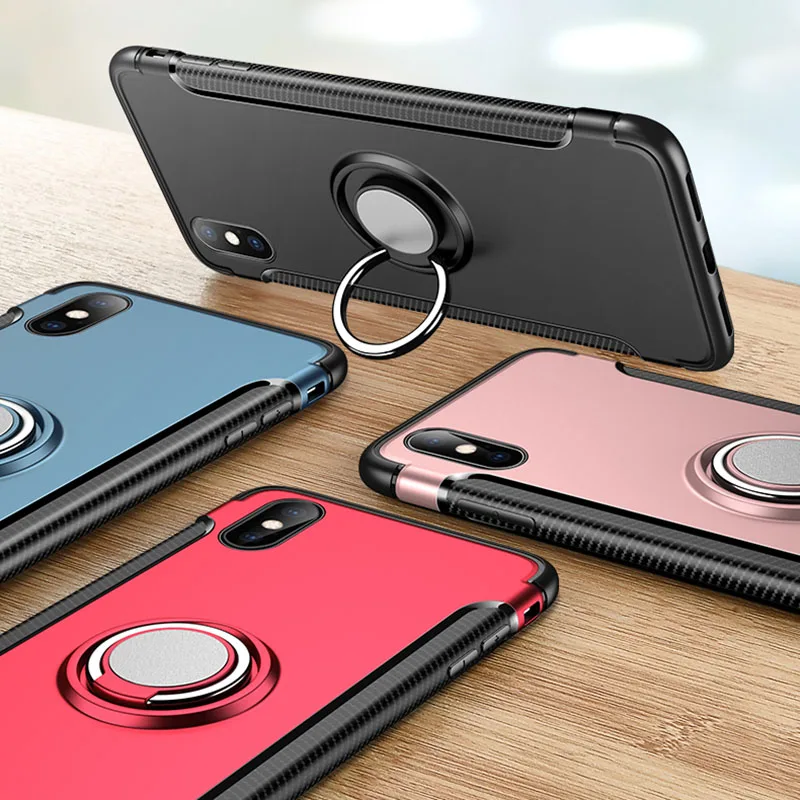 Для iPhone XR чехол X 8 7 6 6S Plus 5 5S SE противоударный мягкий для Чехлы XS Mas Armor Магнитный