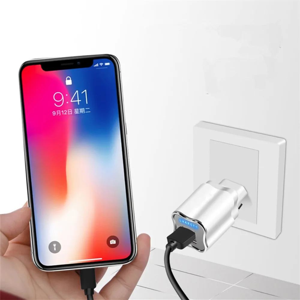 Универсальное настенное зарядное устройство SOONHUA с двумя usb портами адаптер для