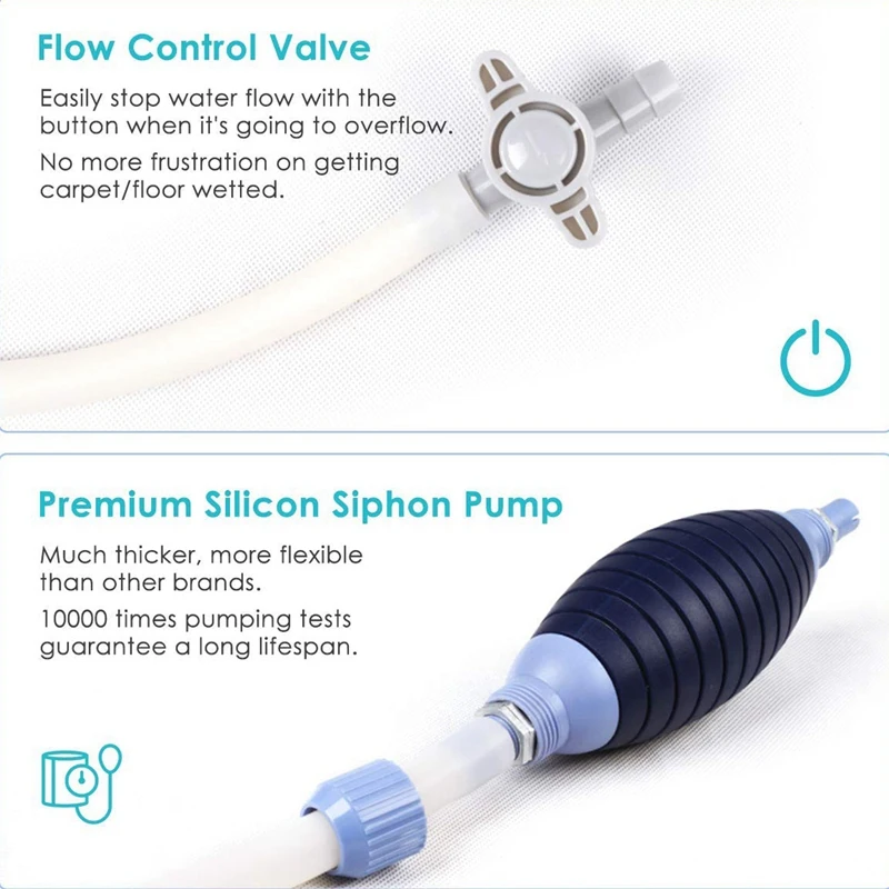 Aquarium Water Changing And Gravel Cleaner Vacuum Tool With Filter Function-Stop Sand Sucked Out Fish Tank Changer Clea | Дом и сад