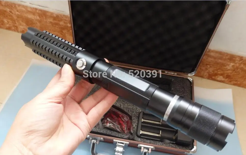 

High Power Military 450nm 100000m 100w Blue Laser Pointers Flashlight Light Burning match/dry wood/black/Burn cigarettes Hunting