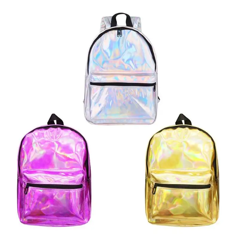 Женский рюкзак голографический блестящий на плечо для девочек