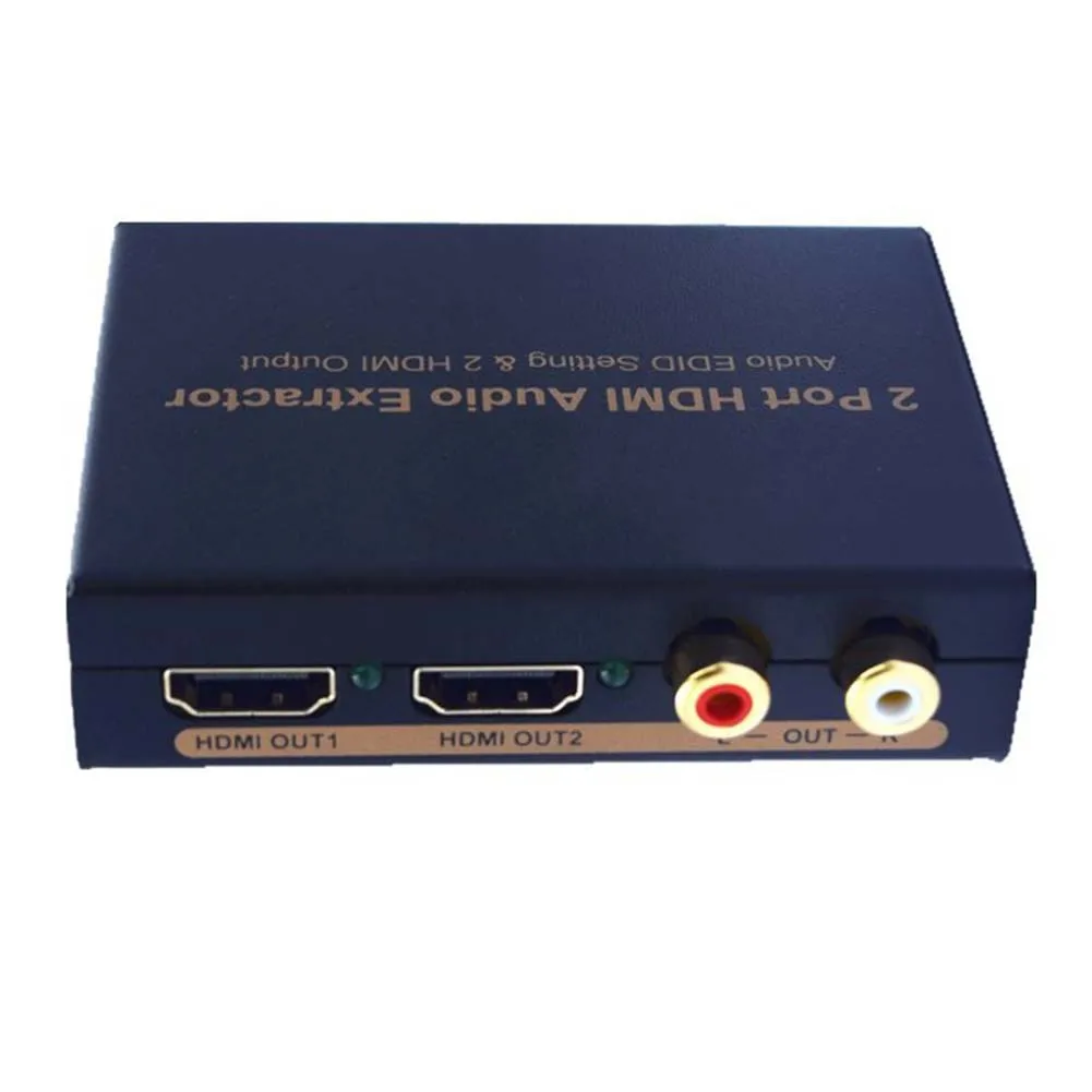 HDMI один два и аудио сплиттер EDID настройки 2 выход EU Plug|Кабели HDMI| |
