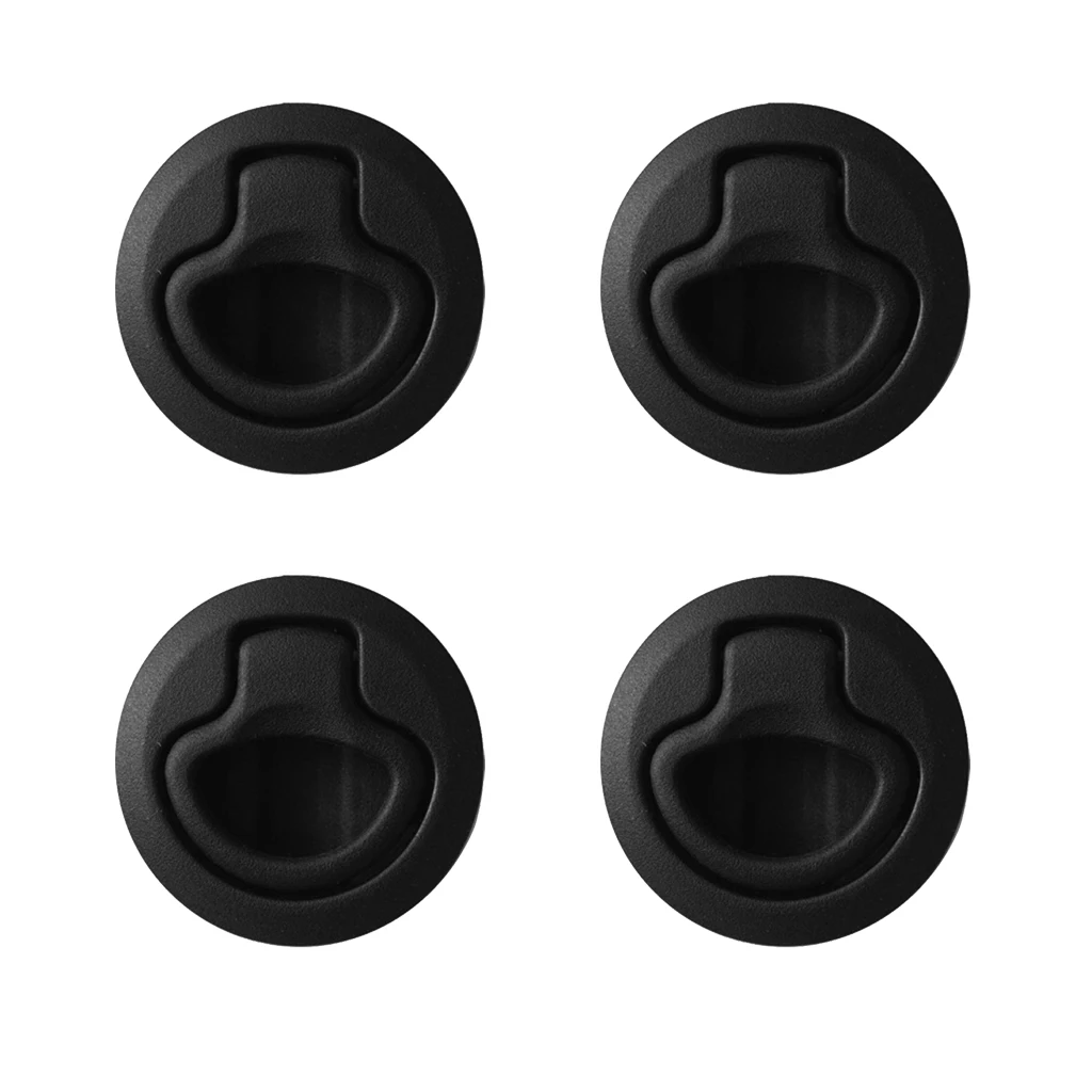 Набор 4 Black Slam защелка люка круглая Тяговая 1/2 ''дверь для морской лодки 2 12