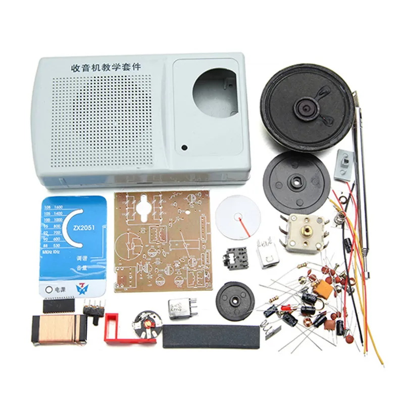 LEORY DIY ZX2051 DC 3V 0 5 W FM AM радио Комплект Электронный обучающий комплект с 2 * AA