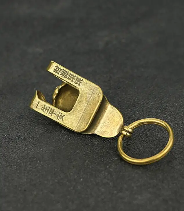 Китайская латунная резная застежка для ключей изысканный маленький кулон в виде