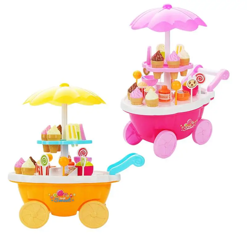Children's play house toy with light music mini supermarket candy boat ice cream barbecue trolley game | Игрушки и хобби
