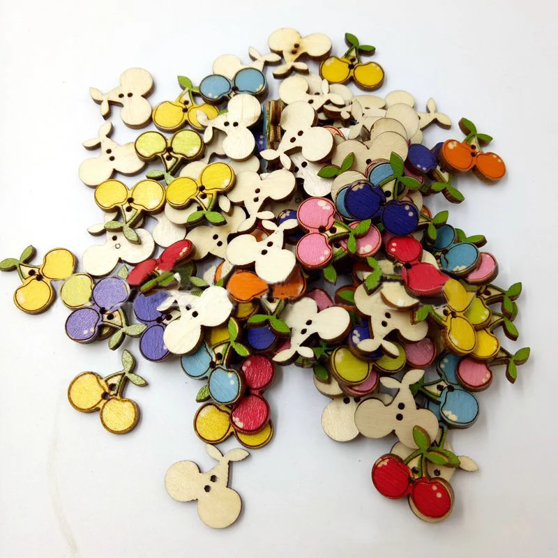 1 Упаковка случайный цвет радуги вышитые декоративные пуговицы 2 отверстия