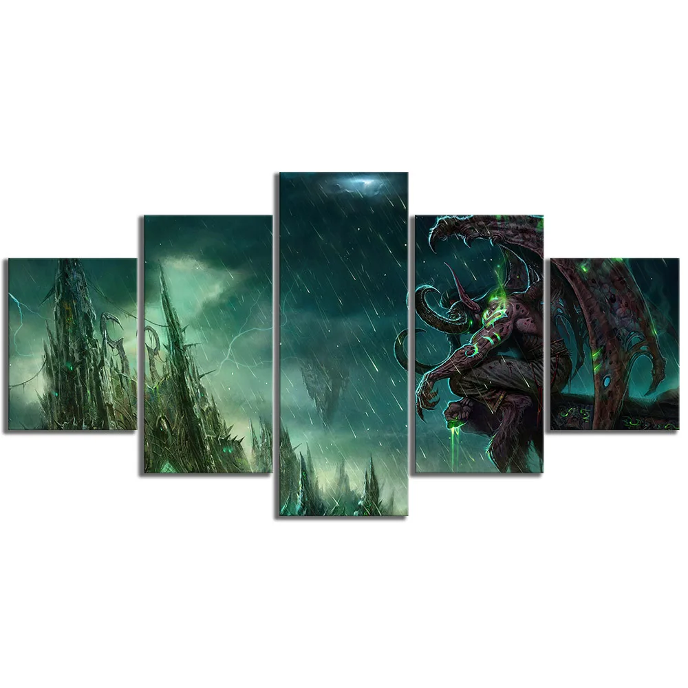 5 шт. игра Warcraft Illidan Stormrage DOTA 2 картина плакат декоративная роспись Настенный декор