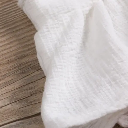 Комплект летней хлопковой одежды без рукавов для маленьких девочек белая