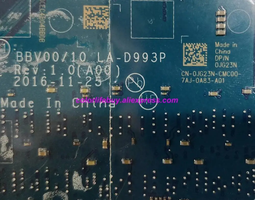 Натуральная JG23N 0JG23N CN BBV00/10 LA D993P i5 7300HQ GTX1050 4 Гб материнская плата для ноутбука Dell