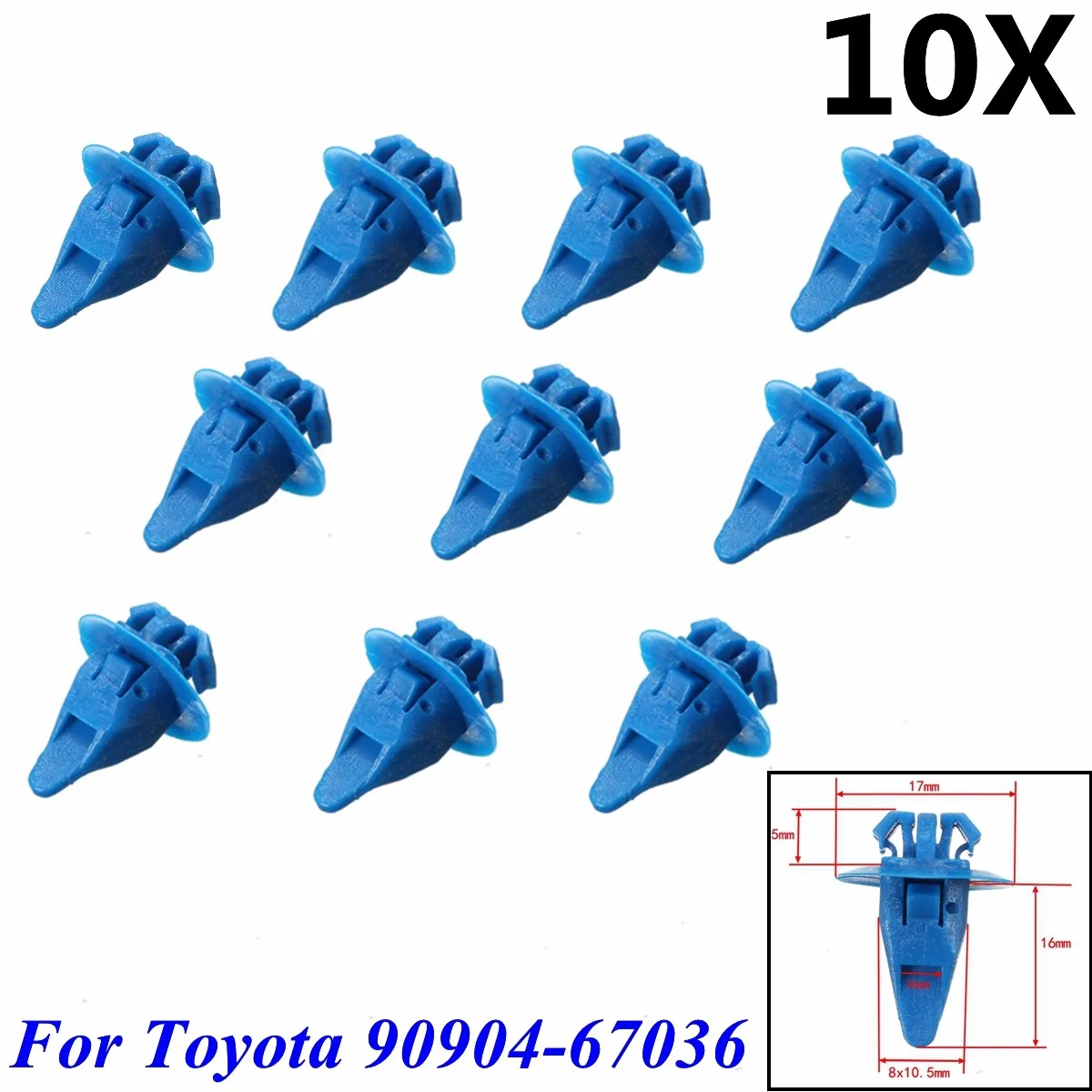 10X/20x/50x/100x нейлоновые крепежные клипсы для литья Toyota Highlander Land Cruiser Tacoma Tundra 90904