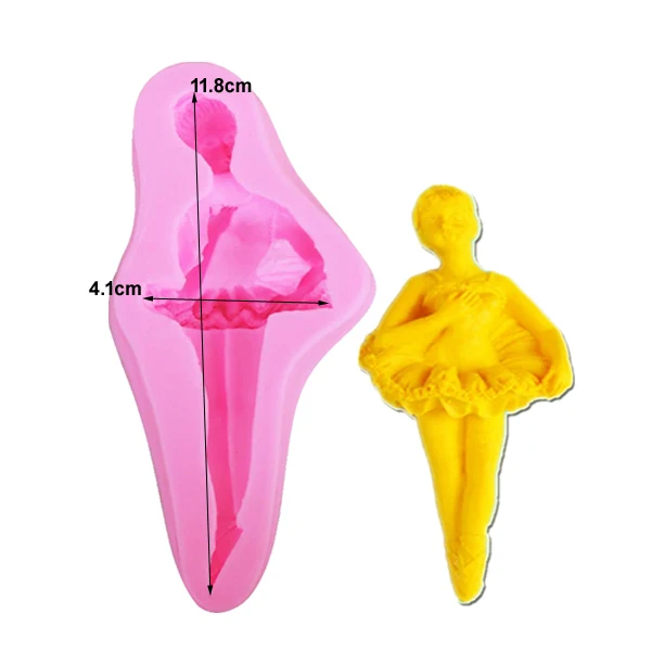 M951Dancing Ballet Girl 3D соевый воск для свечей ароматическая форма мыла силиконовая