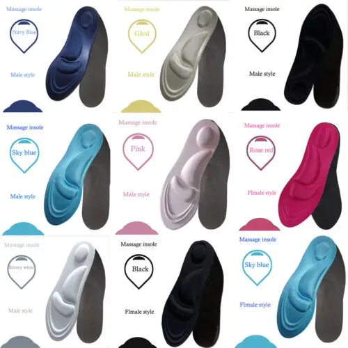 1 пара 4D губка облегчение боли мягкие стельки арка поддержка резки обувь для