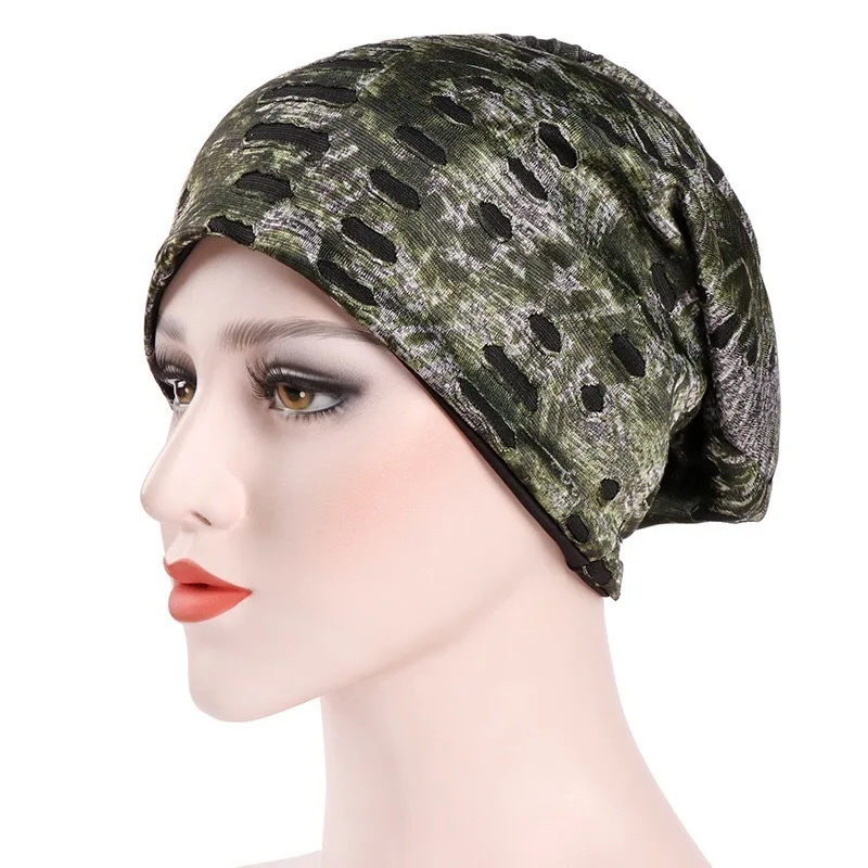 Men Women Folds Hole Hat Hijab Hip Hop Fashion Muslim Heads Caps Knit Autumn Spring Abaya Turban Hair Accessories | Тематическая