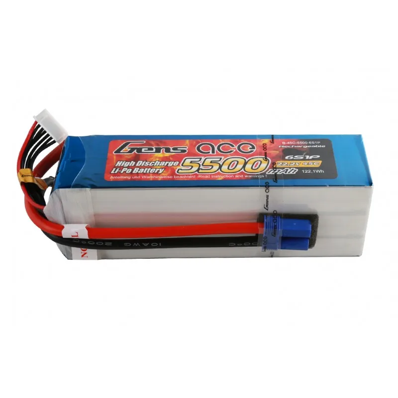Gens ace 5500 mAh Lipo 22 2 V 45C 6S1P модель вертолета батареи| |