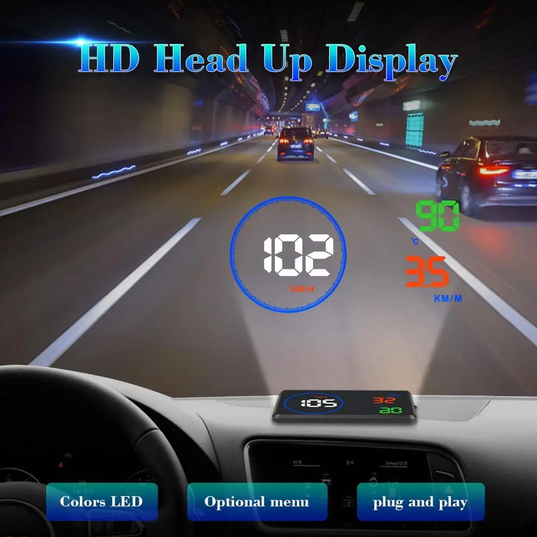 5 дюймов OBD HUD автомобильный лобовое стекло дисплей Авто проектор бортовой