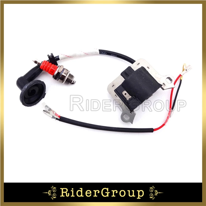 Катушка зажигания + красный L7T свечи для 2 такта 33cc 43cc 49cc двигатель китайский