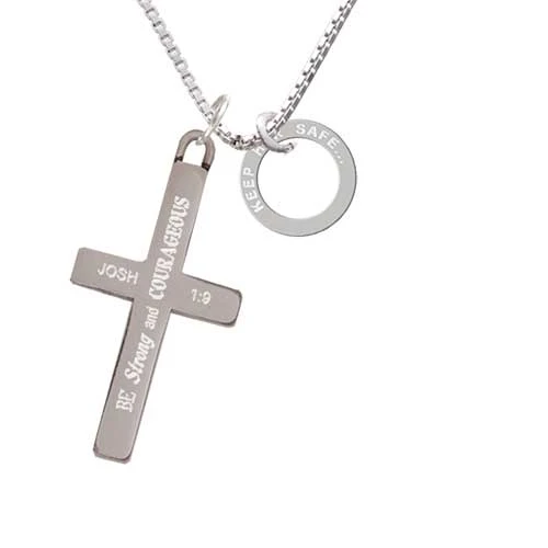 Держите ее в безопасности кольцо вечности-сильное и мужественное-крест ожерелье