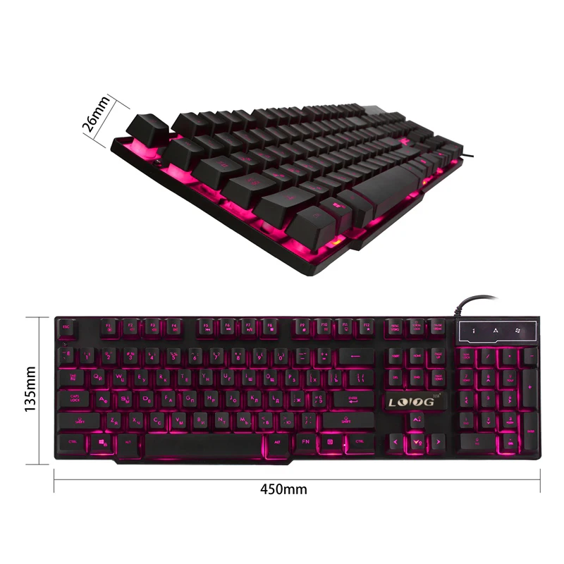 Teclado Gamer Usb подсветка планшет игровая клавиатура ключ новый водонепроницаемый