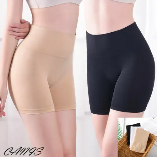 Женские эластичные трусы с высокой талией мини шорты бесшовное нижнее белье на