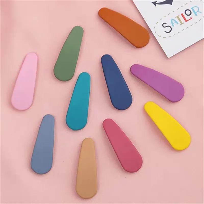 

10 Piece Cute Candy Color Plastic Acrylic Hair Clips Girls' 2 Inch Barrettes Kids Hair Accessories