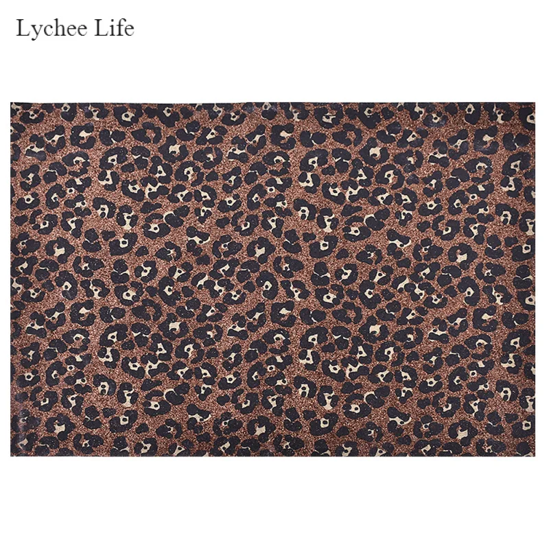 Lychee Life винтажный леопардовый узор искусственная кожа сделай сам ткань изделия